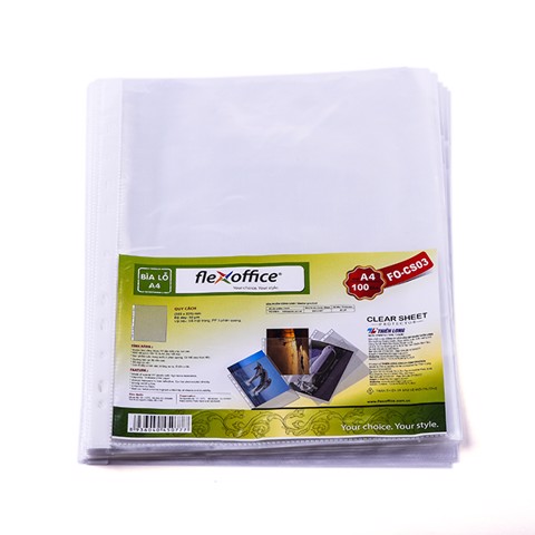 Bìa lỗ A4 Thiên Long - Flexoffice FO - CS03